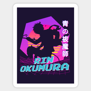 Rin Okumura - Vaporwave Sticker